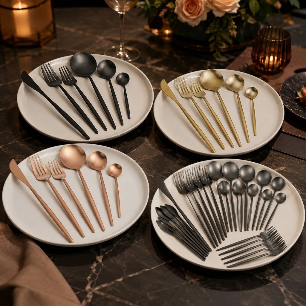 30-Piece Minimalist Stainless Steel Cutlery Set