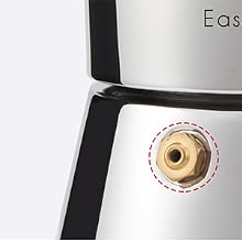 Easyworkz Diego Stovetop Espresso Maker Stainless Steel Italian Coffee Machine Maker Induction Moka Pot - Tegulane Global