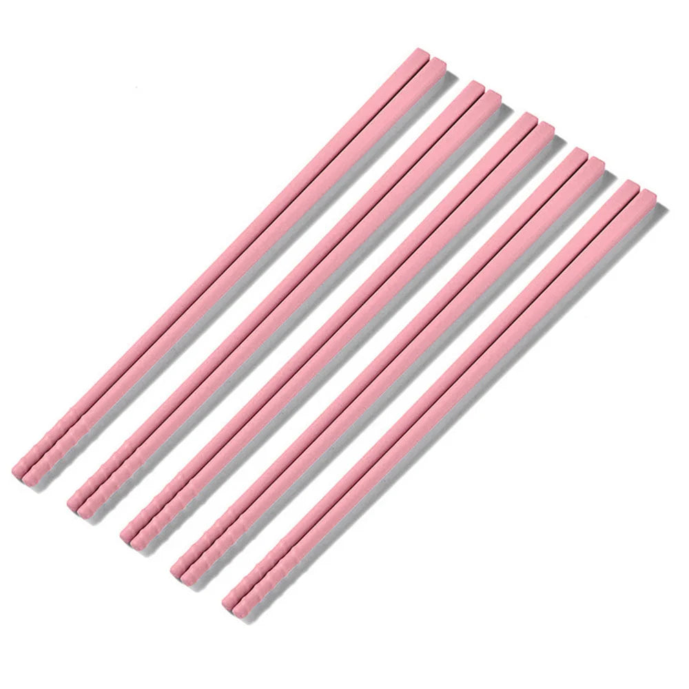 5/8Pairs Silicone Chopsticks Set Japanese Non-slip Chopsticks Noodle Sushi Food Chop Stick Kitchen Tableware Set Gift Dinnerware - Tegulane Global