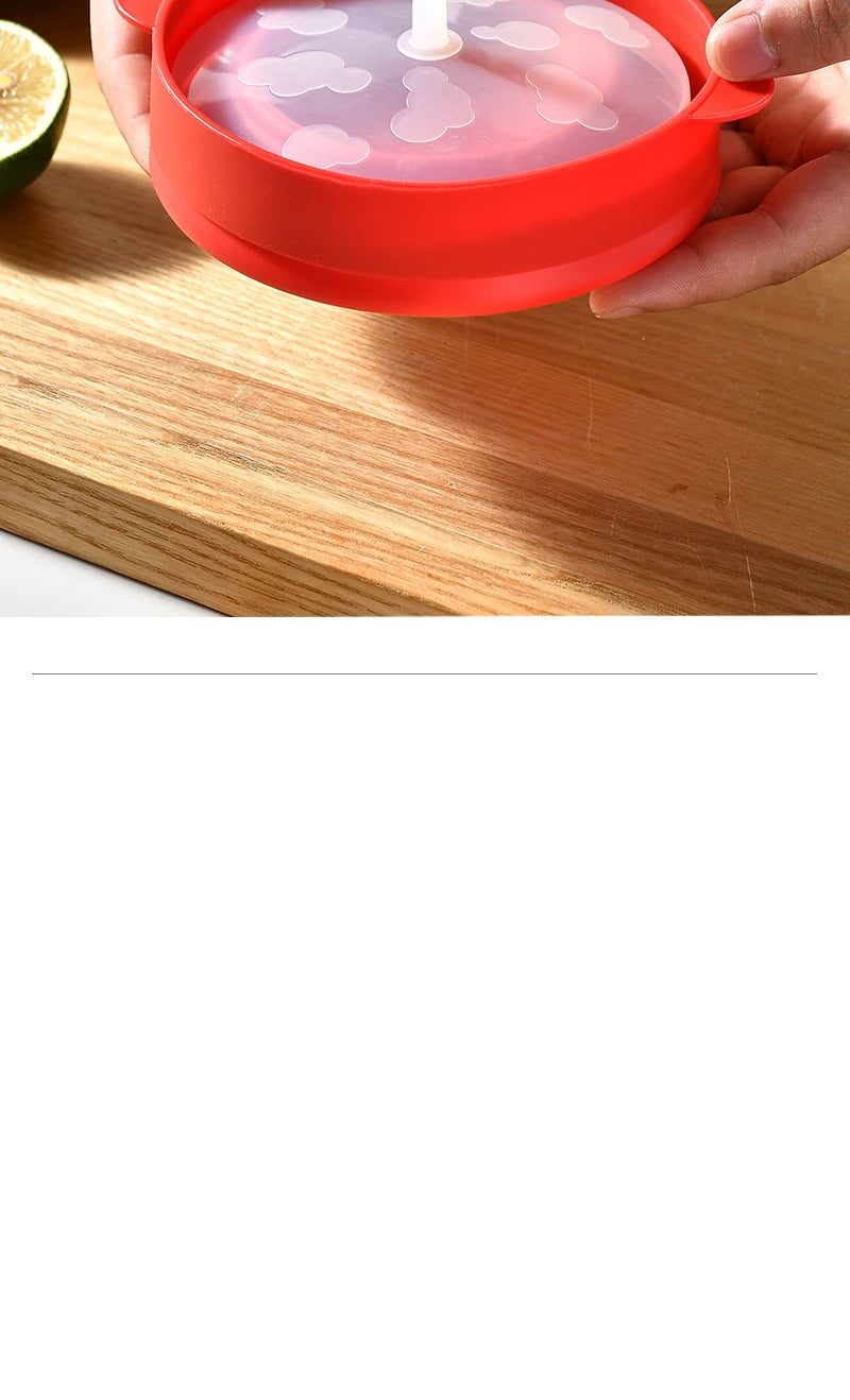 1/3Pcs Microwave Popcorn Bowl Bucket Silicone DIY Red Popcorn Maker with Lid Chips Fruit Dish High Quality Kitchen Easy Tools - Tegulane Global