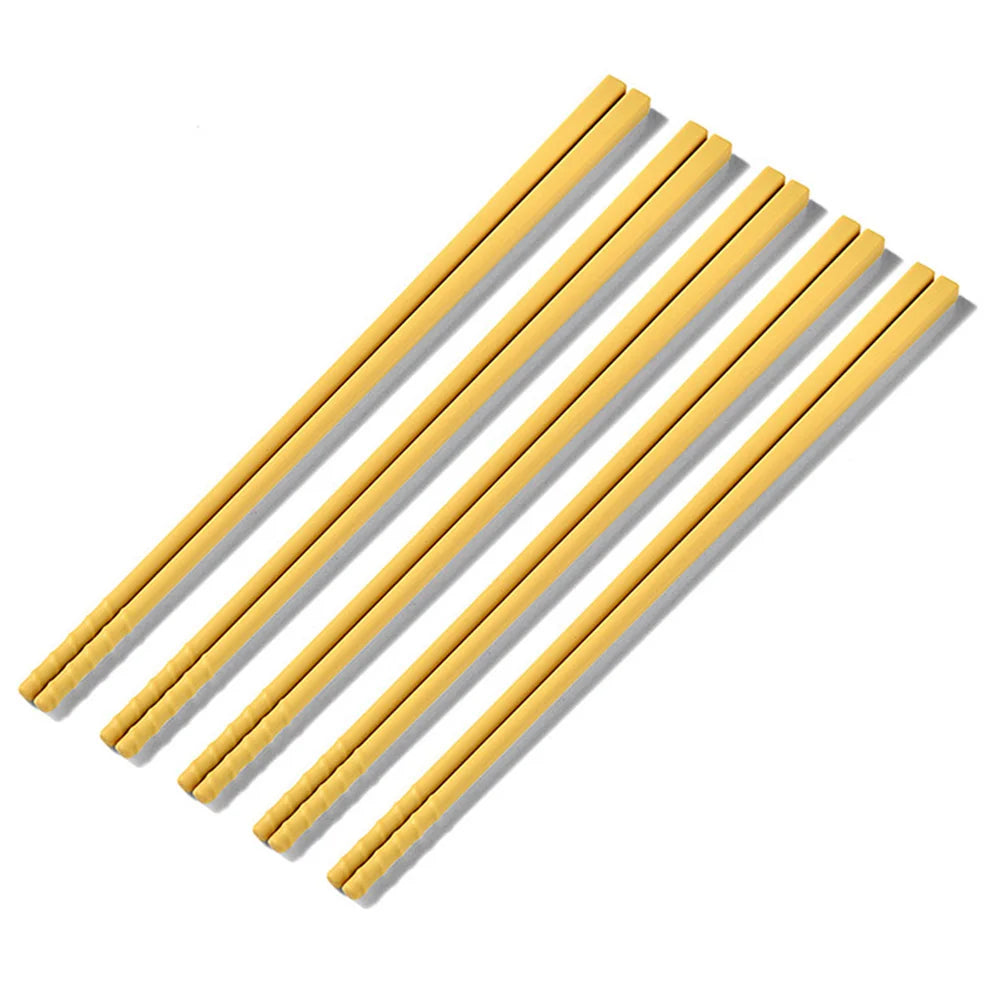 5/8Pairs Silicone Chopsticks Set Japanese Non-slip Chopsticks Noodle Sushi Food Chop Stick Kitchen Tableware Set Gift Dinnerware - Tegulane Global