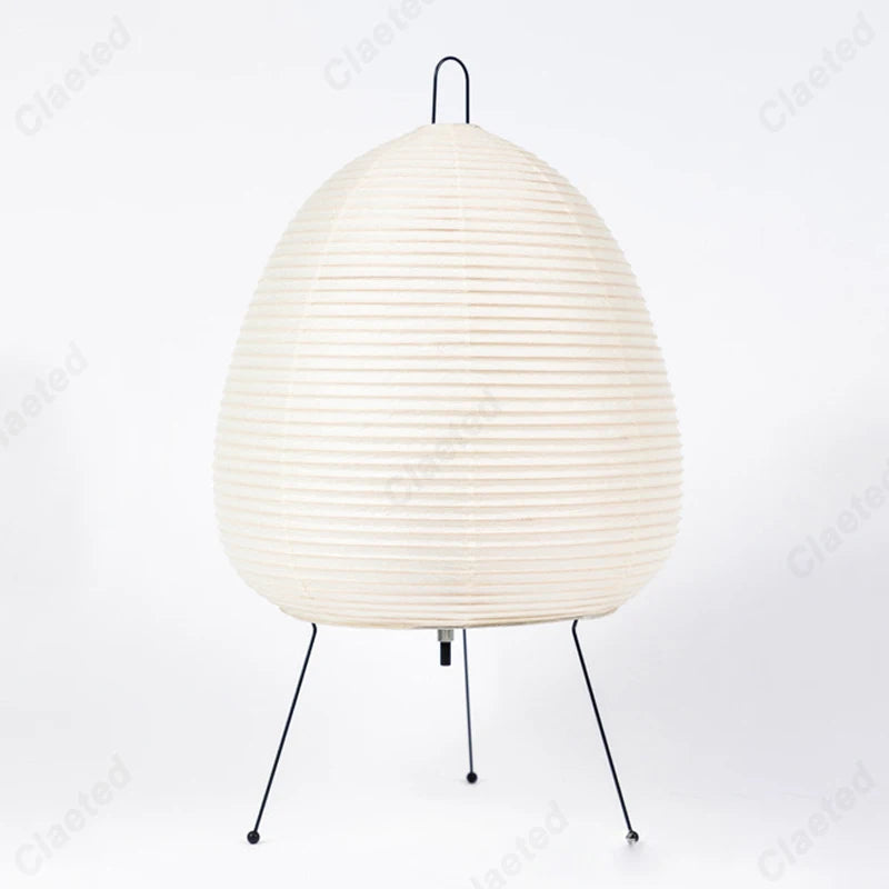 Japanese Design Paper Table Lamp Tripod Rice Paper Table Lamp Japanese Style Lantern Lamp Led Desk Lamp for Bedroom - Tegulane Global
