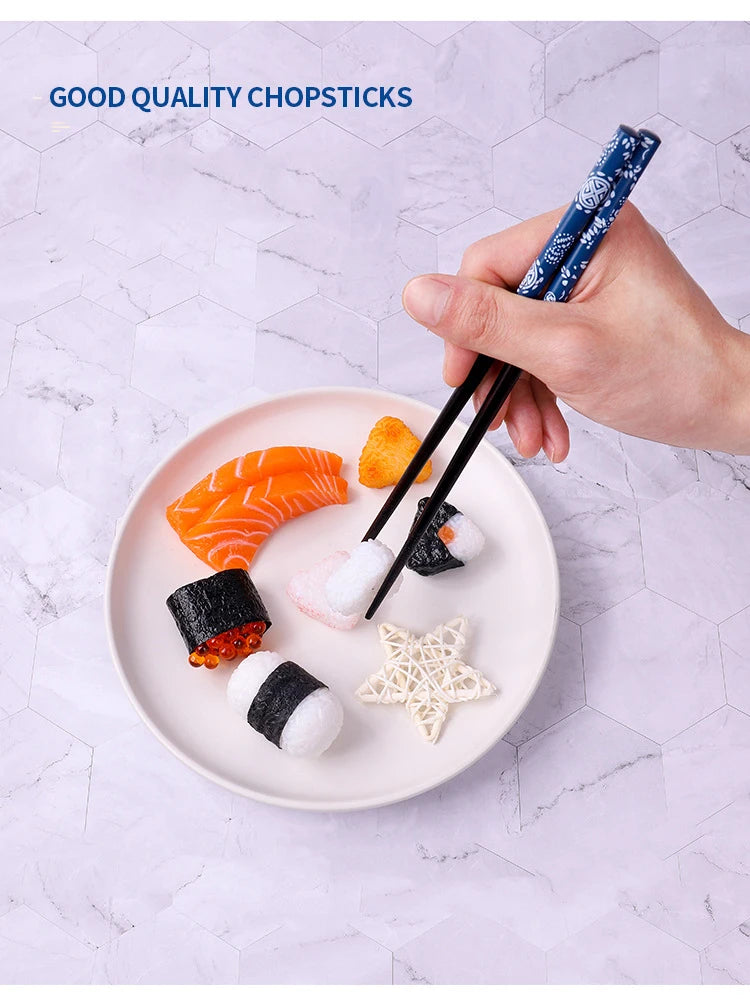 Japanese Chopsticks Natural Ironwood Handmade Value Gift Sushi Chinese Food Reusable Portable Travel Tableware with Box Set - Tegulane Global