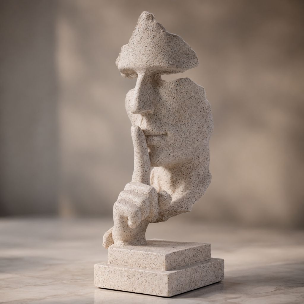 Abstract Face Resin Sculpture