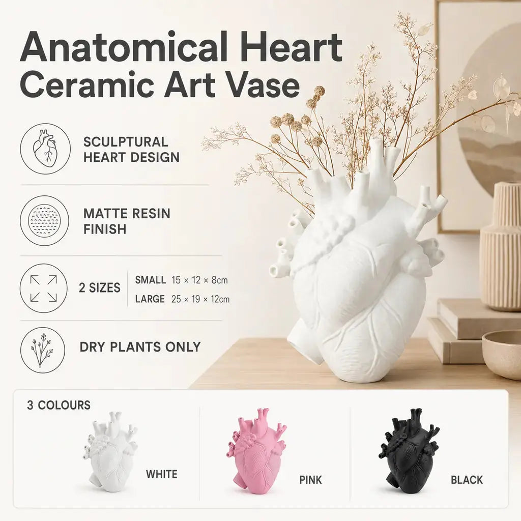 Anatomical Heart Resin Vase