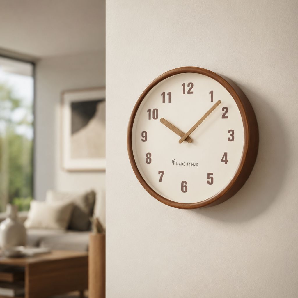 ArborFrame Solid Wood Silent Wall Clock - Tegulane Global