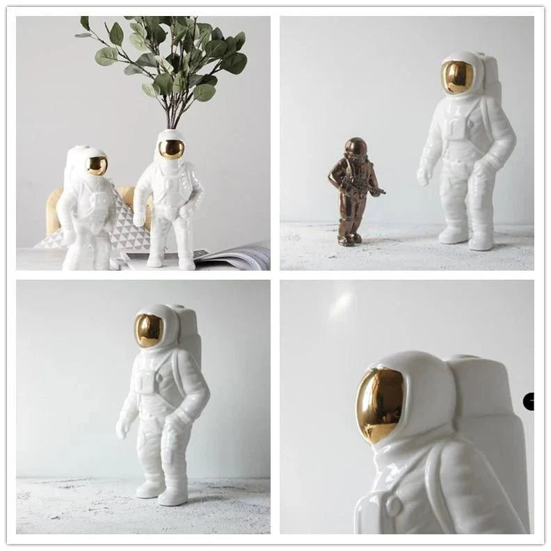 Astronaut Flower Vase | Space-Themed Ceramic Decor - Tegulane Global