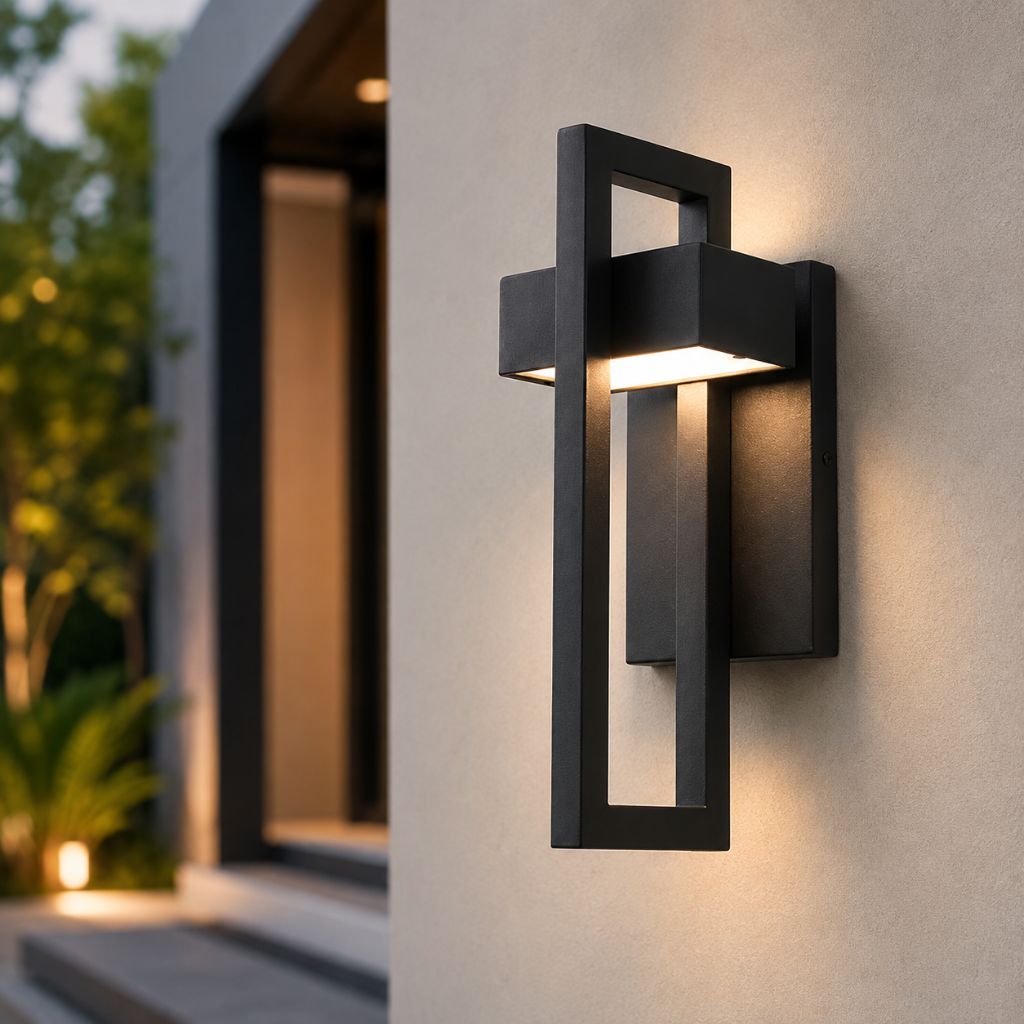 Black Up Down Outdoor Wall Light - Tegulane Global