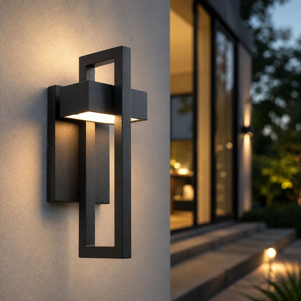 Black Up Down Outdoor Wall Light - Tegulane Global