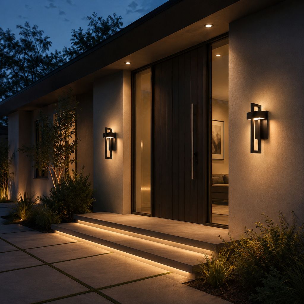 Black Up Down Outdoor Wall Light - Tegulane Global