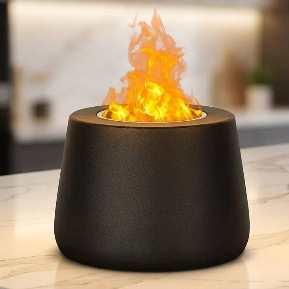 Fire Pit Tabletop Smokeless Cylinder Flame - Tegulane Global