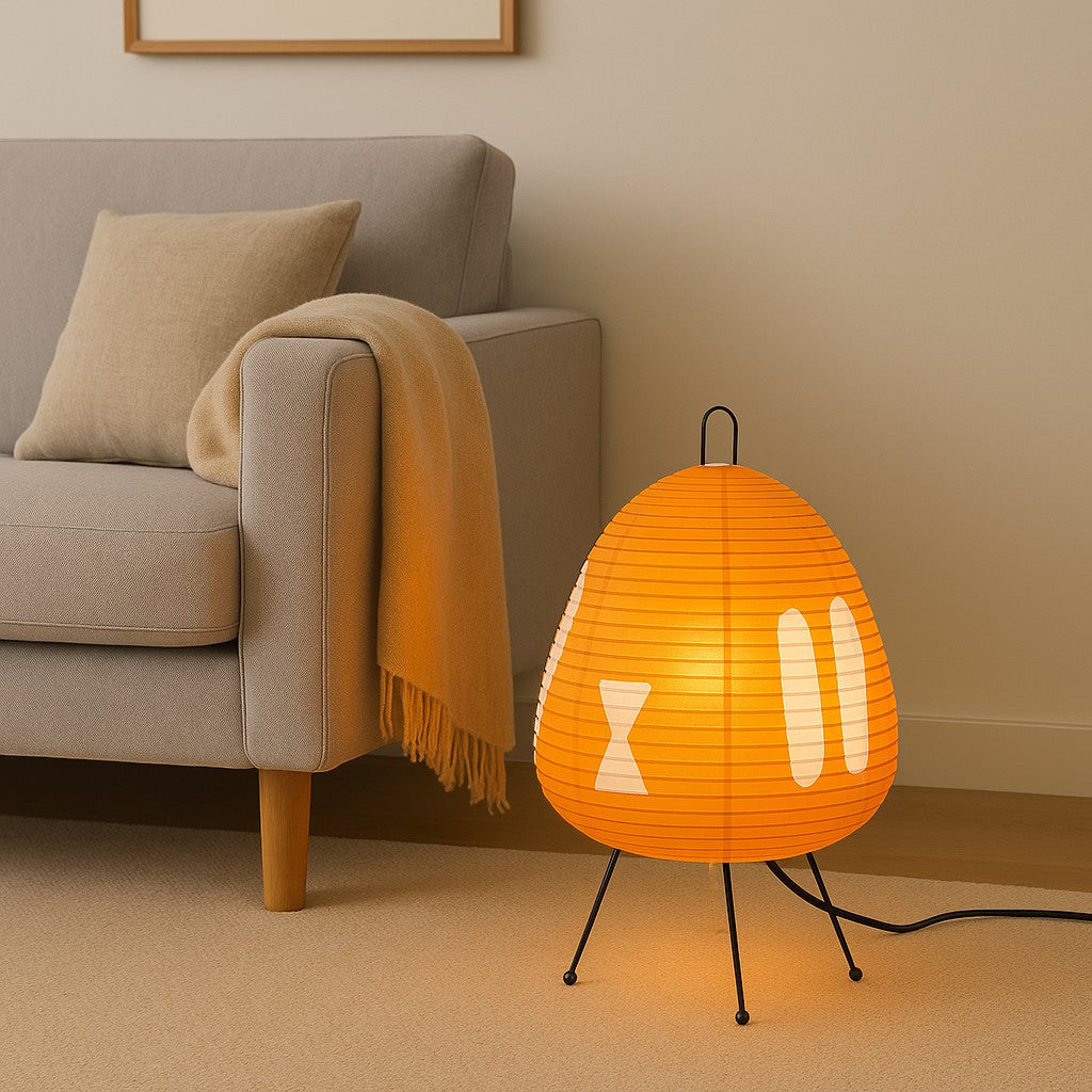Colorful Paper Japanese Floor Lamp | LED Standing Light - Tegulane Global