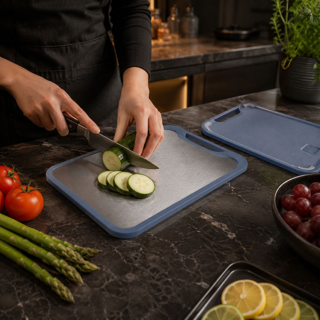 Double Sided Stainless Steel Cutting Board - Tegulane Global