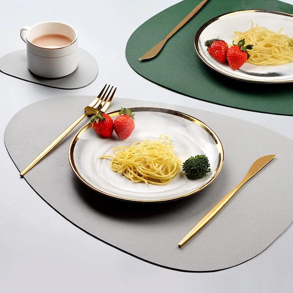 Ecological Leather Dual-Sided Placemats Set - Waterproof and Oil-Proof - Tegulane Global