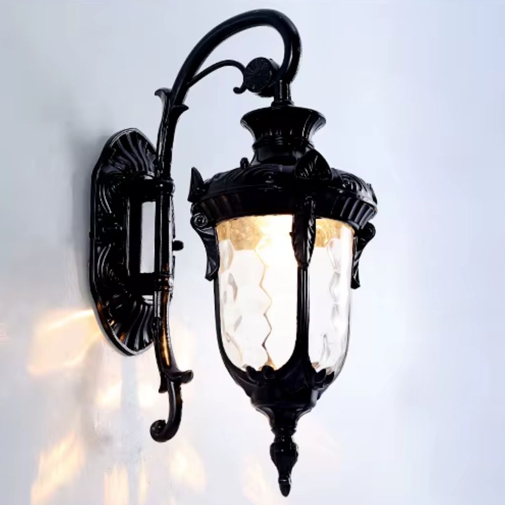 European Retro Outdoor Wall Lamp E27 Toughened Glass - Tegulane Global