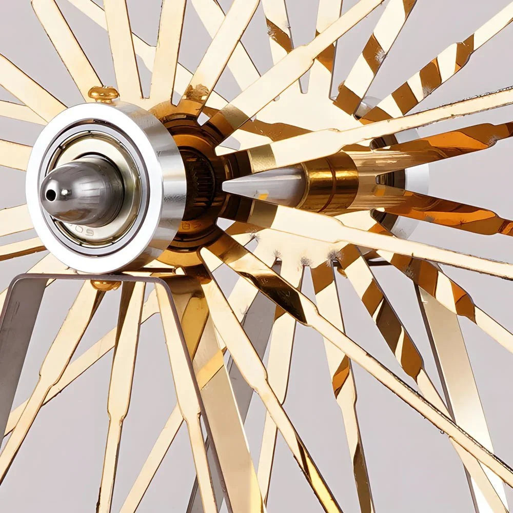 Ferris Wheel Gold Iron Table Lamp - Tegulane Global