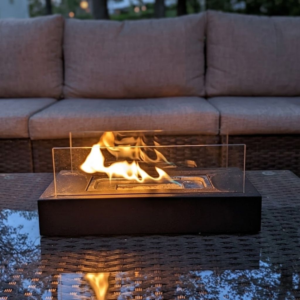 Fire Pit Tabletop Minimalist Portable Rectangle Flame - Tegulane Global