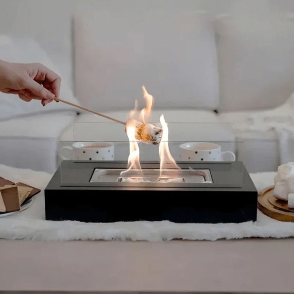 Fire Pit Tabletop Minimalist Portable Rectangle Flame - Tegulane Global