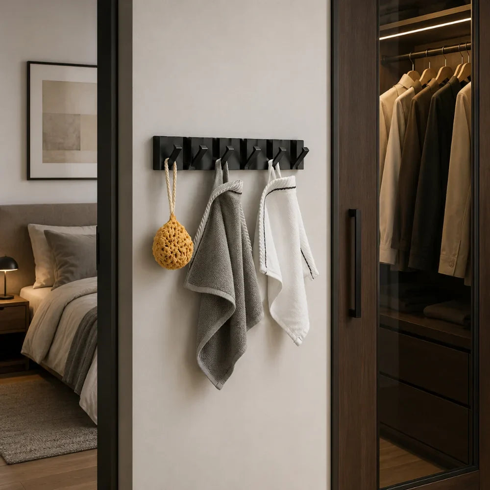 Foldable Wall Hook | Minimalist Stainless Steel – 2 to 6 Hooks - Tegulane Global