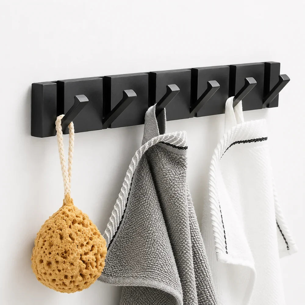 Foldable Wall Hook | Minimalist Stainless Steel – 2 to 6 Hooks - Tegulane Global