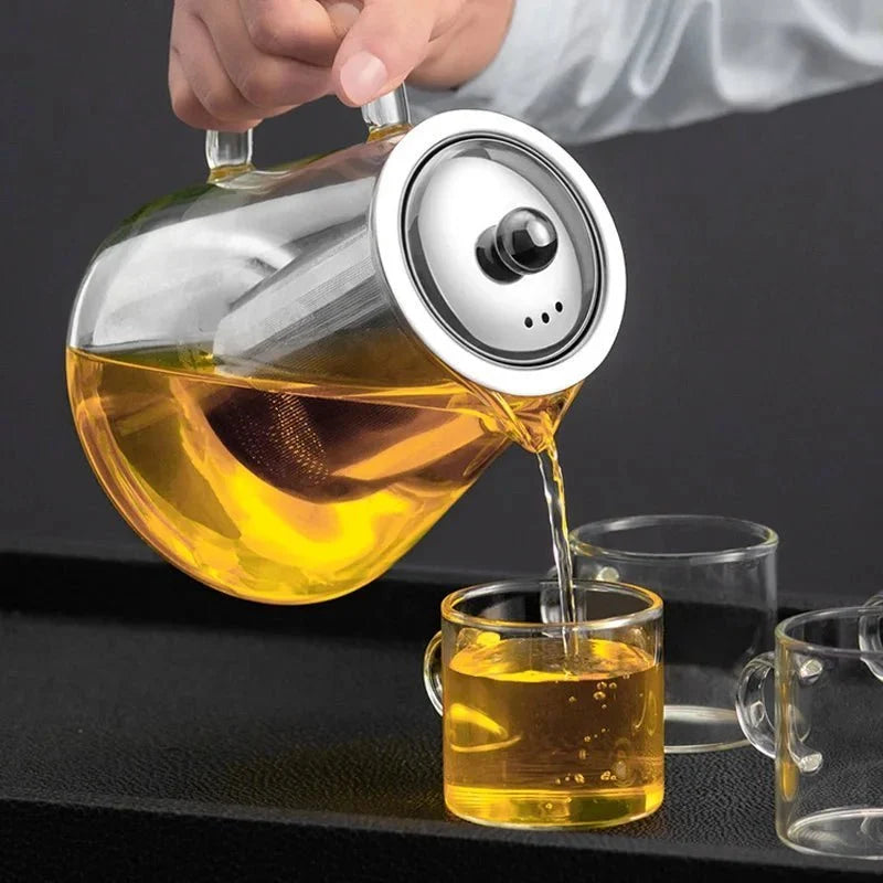 Glass Teapot With Tea Strainer Infuser - Tegulane Global