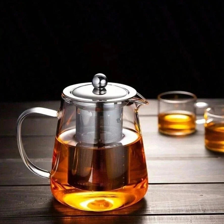 Glass Teapot With Tea Strainer Infuser - Tegulane Global