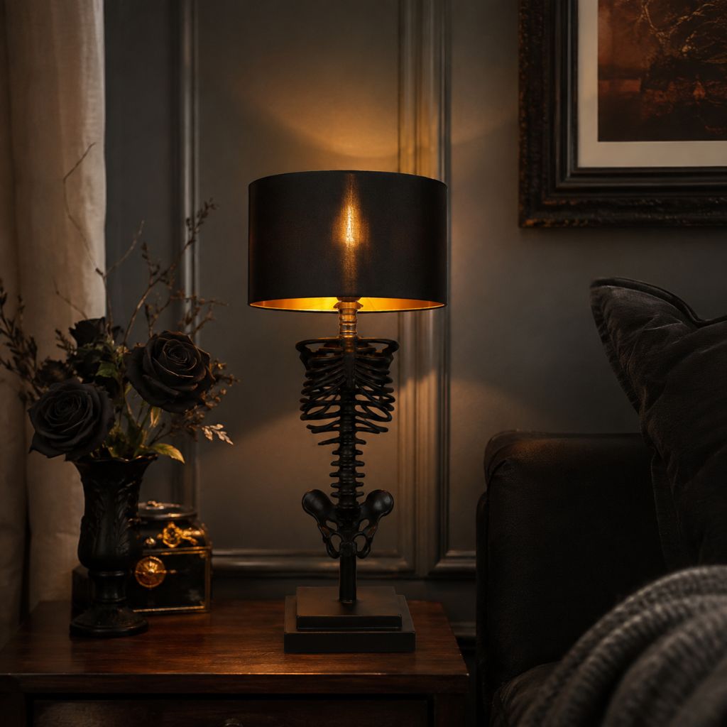 Gothic Skeleton Table Lamp - Tegulane Global