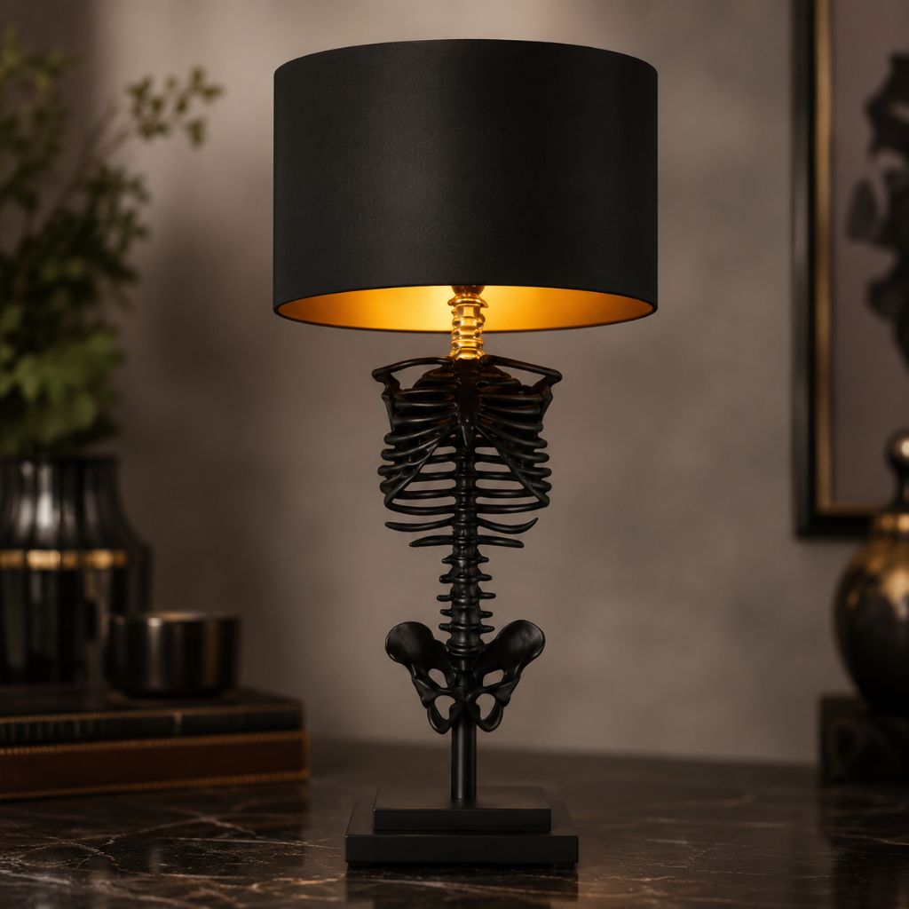 Gothic Skeleton Table Lamp - Tegulane Global