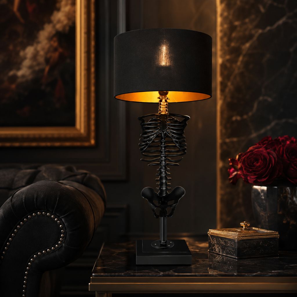 Gothic Skeleton Table Lamp - Tegulane Global