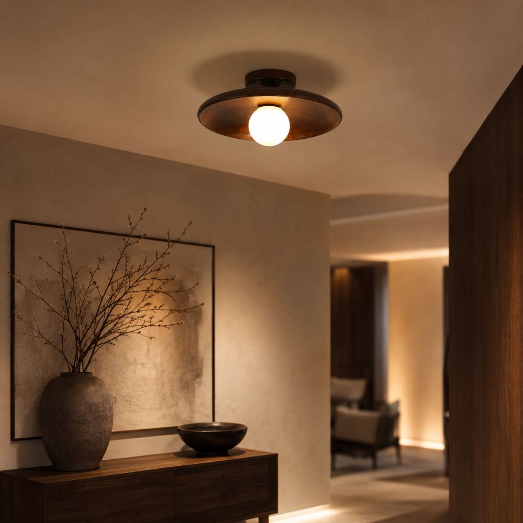 HaloWood Nordic Wood Round Ceiling Light