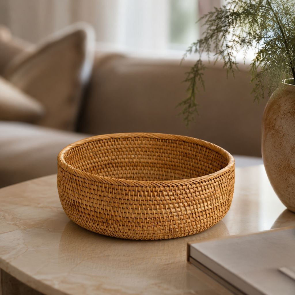 Handwoven Wicker Storage Basket for Home Use - Tegulane Global