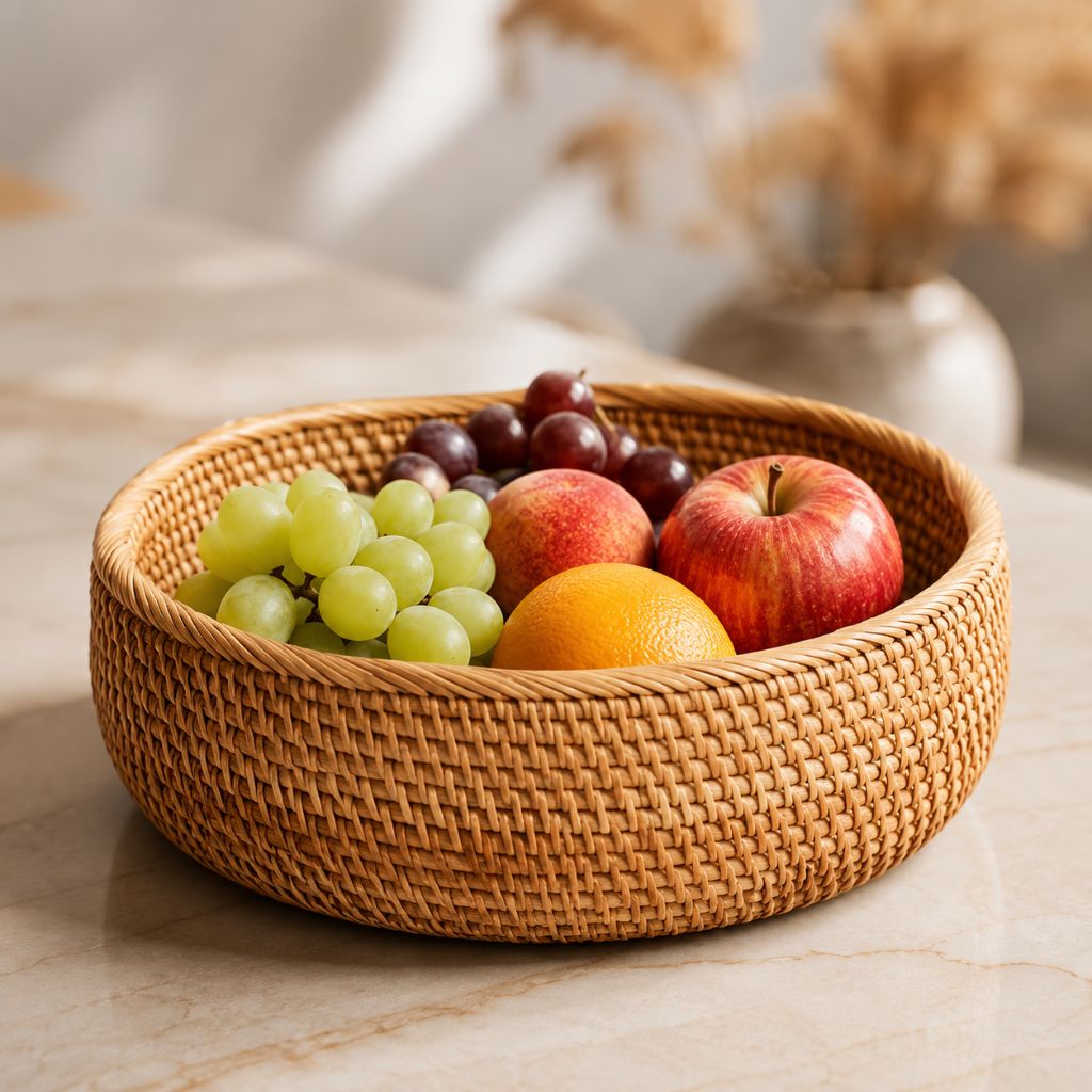 Handwoven Wicker Storage Basket for Home Use - Tegulane Global
