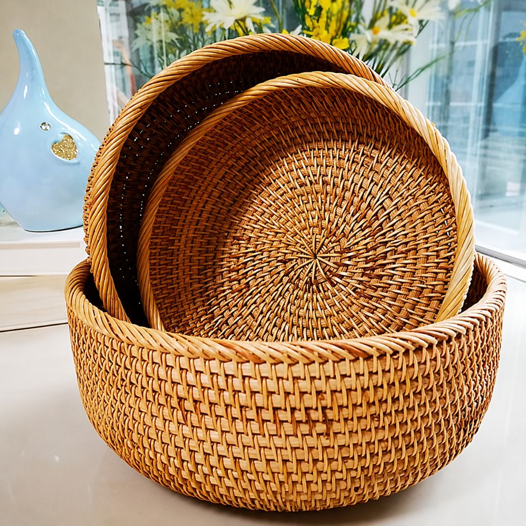 Handwoven Wicker Storage Basket for Home Use - Tegulane Global