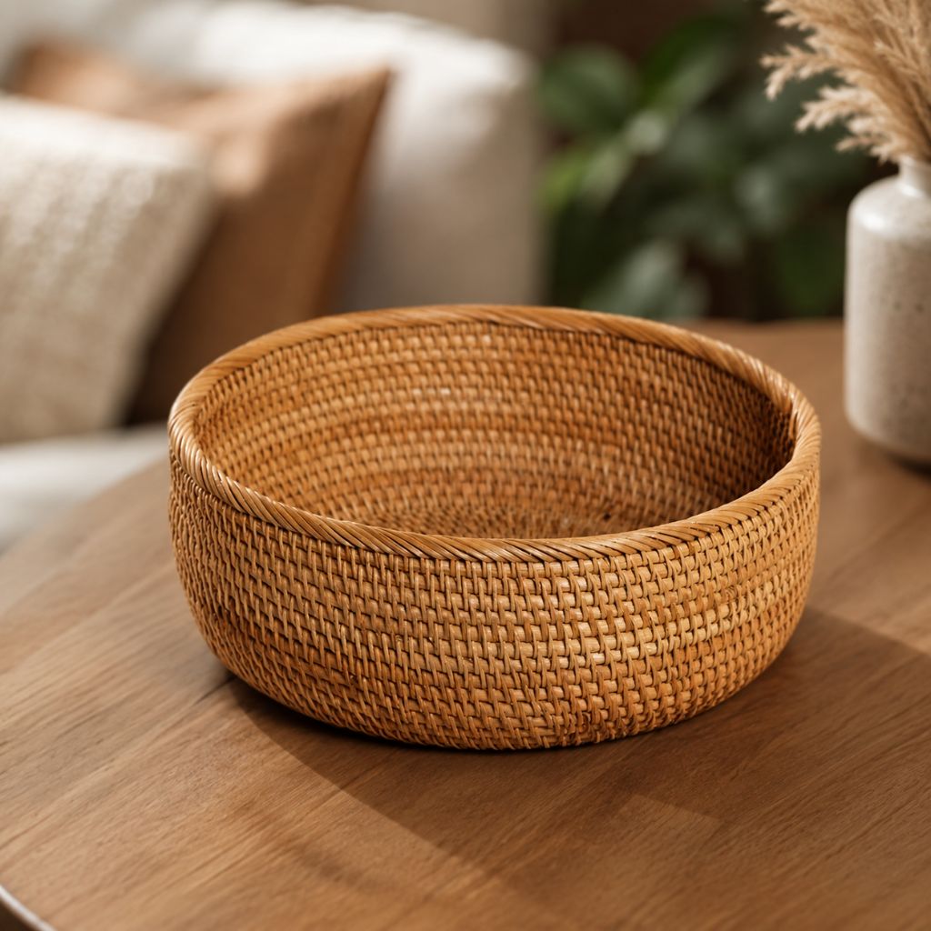 Handwoven Wicker Storage Basket for Home Use - Tegulane Global