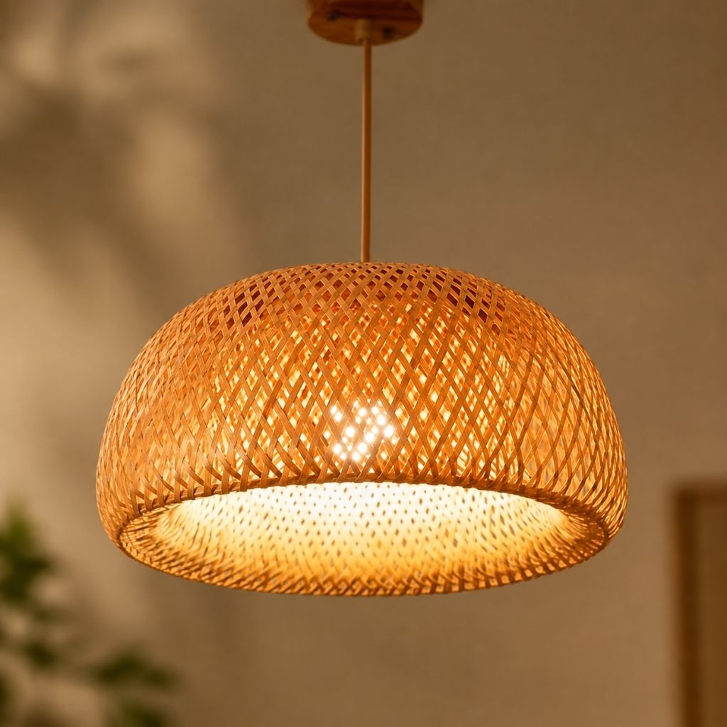 Hygge Woven Bamboo Pendant Light - Tegulane Global