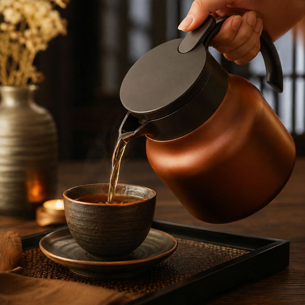Insulated Teapot with Built-in Infuser and Ceramic Stainless Steel Liners - Tegulane Global