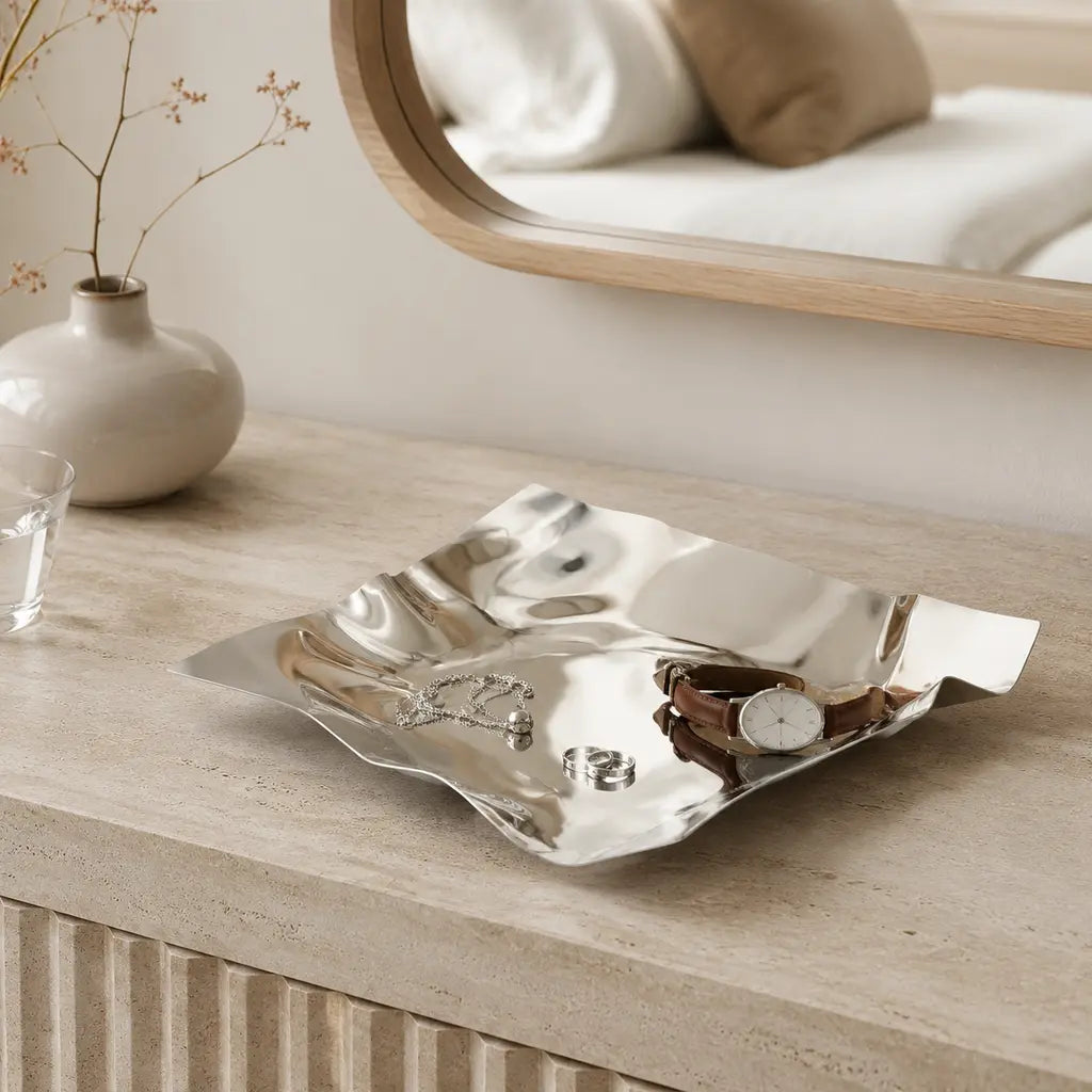 Irregular Stainless Steel Storage Tray - Tegulane Global