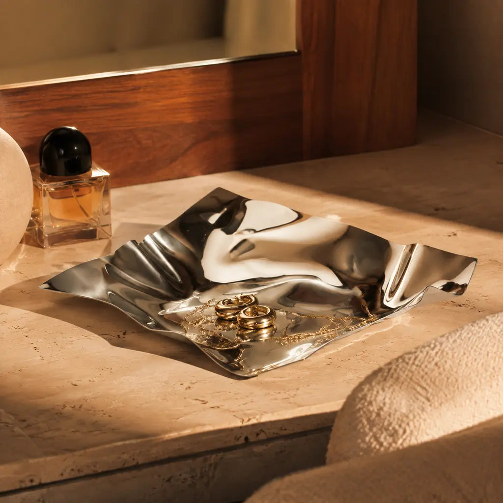 Irregular Stainless Steel Storage Tray - Tegulane Global