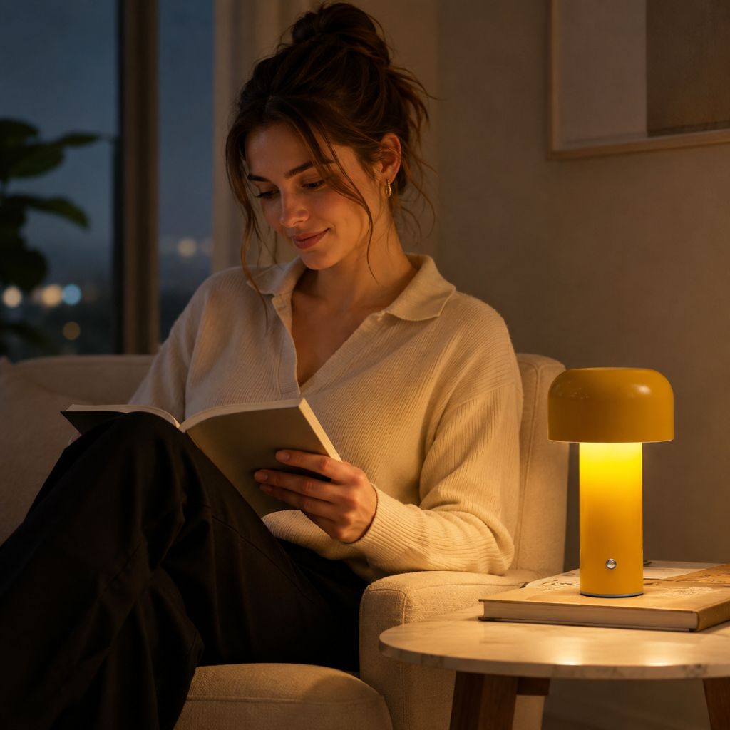 Italian Cordless Table Lamp with Tricolor Dimming - Tegulane Global