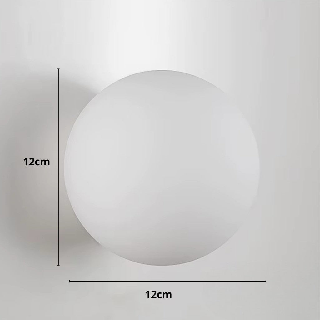 Japandi Minimalist Spherical Glass Wall Light Sconce - Tegulane Global