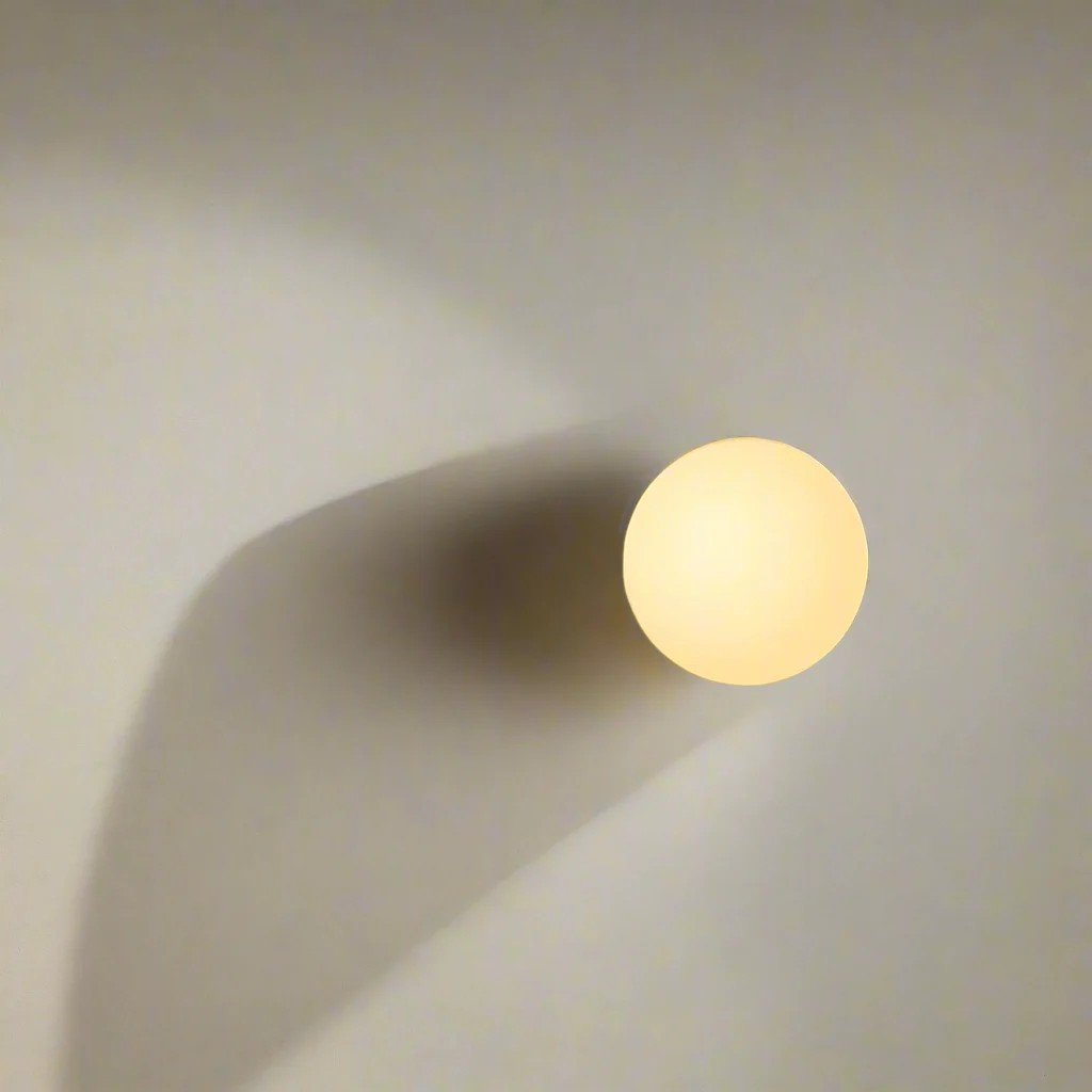 Japandi Minimalist Spherical Glass Wall Light Sconce - Tegulane Global