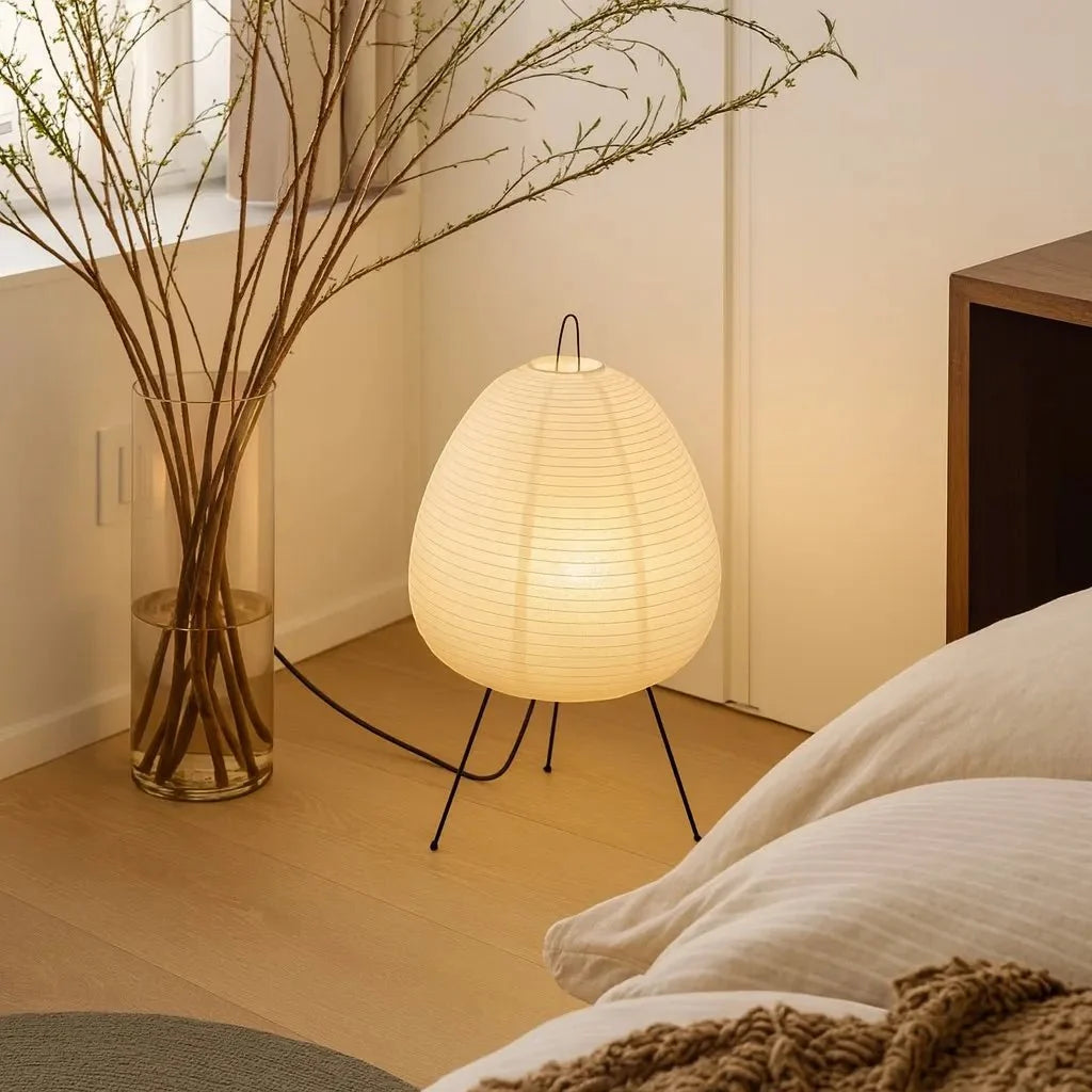 Japanese Paper Lantern Floor Lamp | Stand Light for Home - Tegulane Global