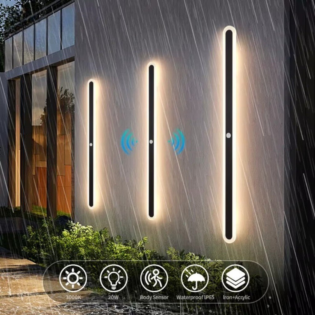 LED Linear Outdoor Wall Light Motion Sensor IP65 Waterproof - Tegulane Global