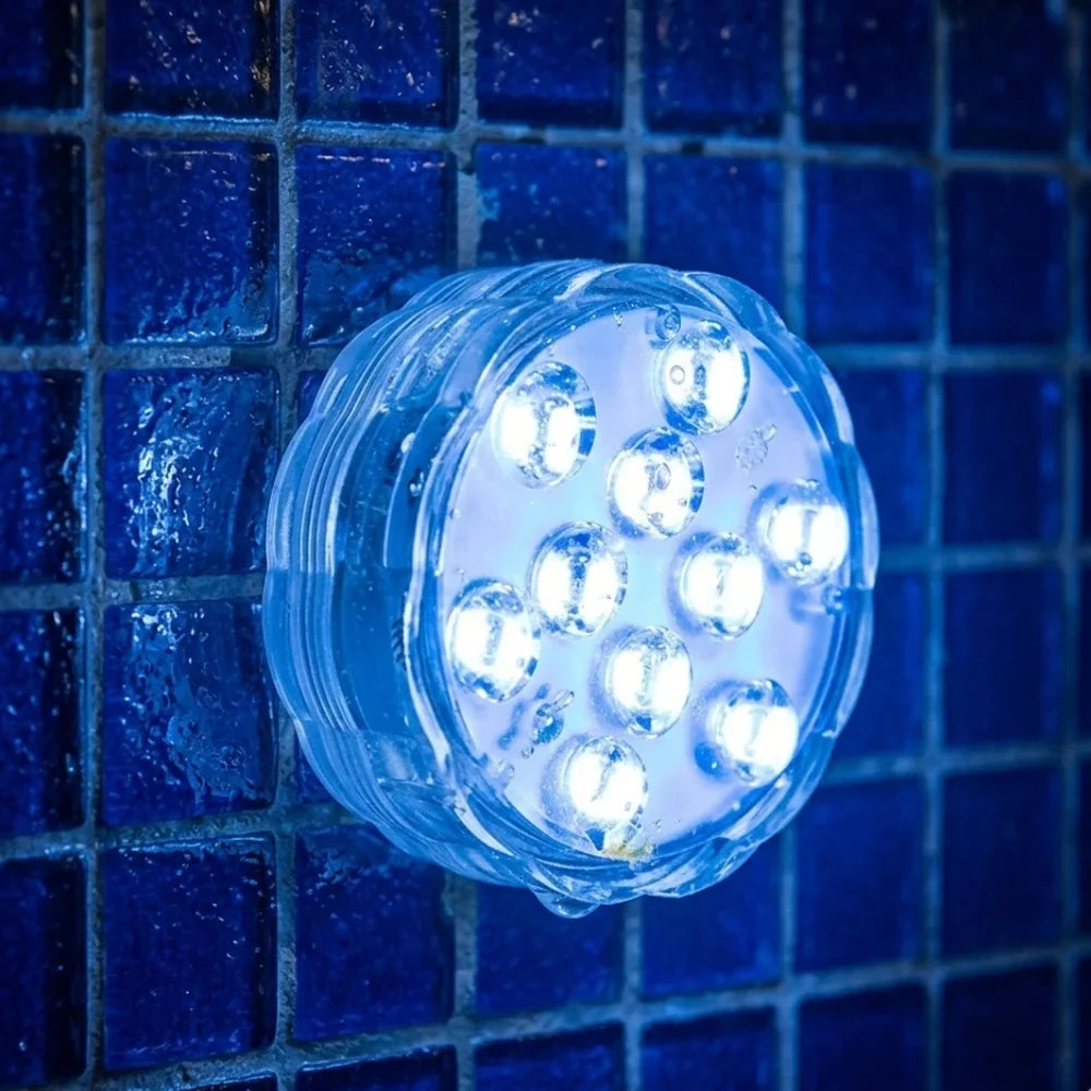LED Submersible Pool Light RGB IP68 Remote Control - Suction Cup Mount - Tegulane Global