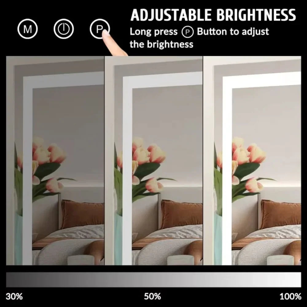 Lighted Vanity Makeup Mirror 3 Colour LED Touch Control 15x Magnifying - Tegulane Global