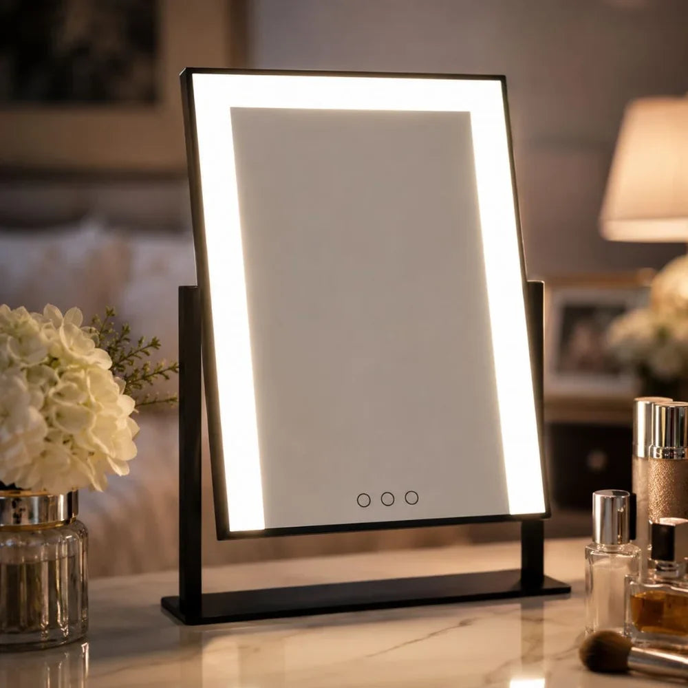 Lighted Vanity Makeup Mirror 3 Colour LED Touch Control 15x Magnifying - Tegulane Global