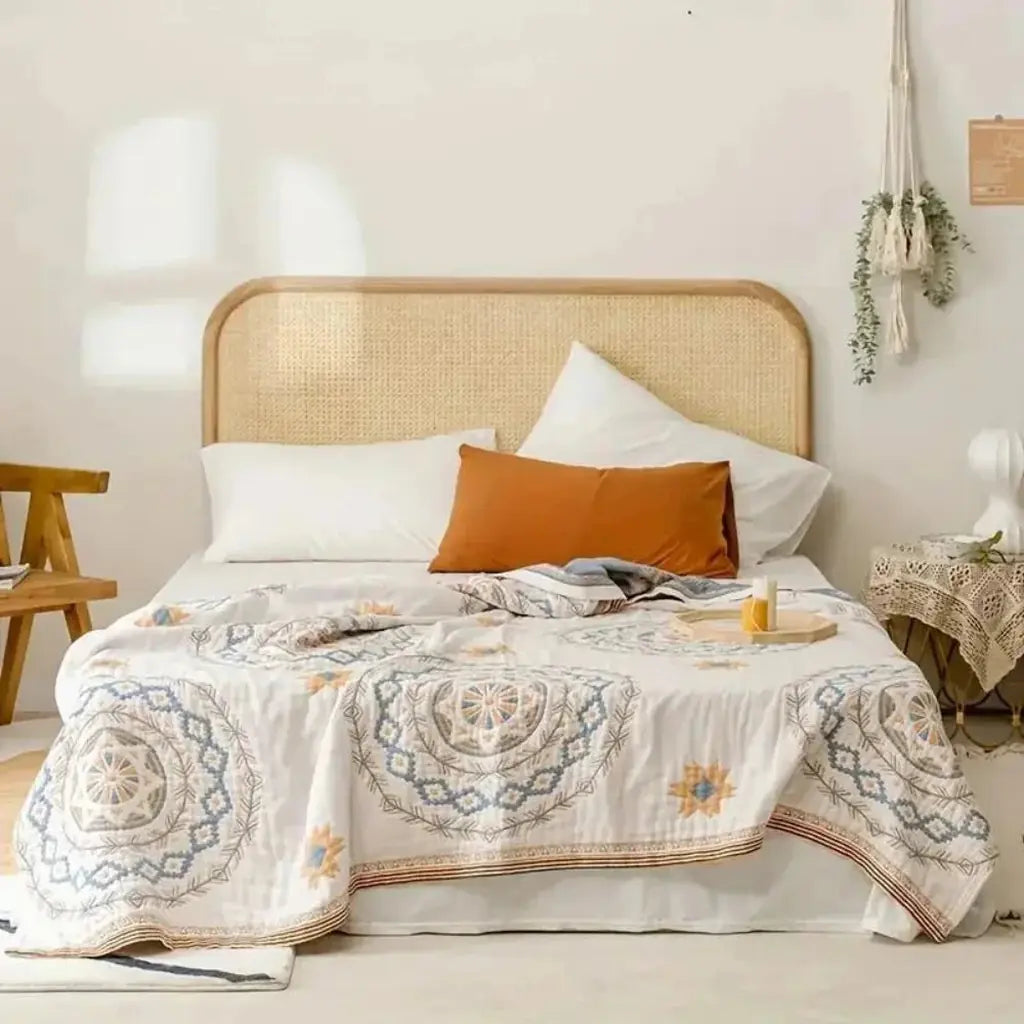 Mandala Cotton Throw Blanket - Tegulane Global