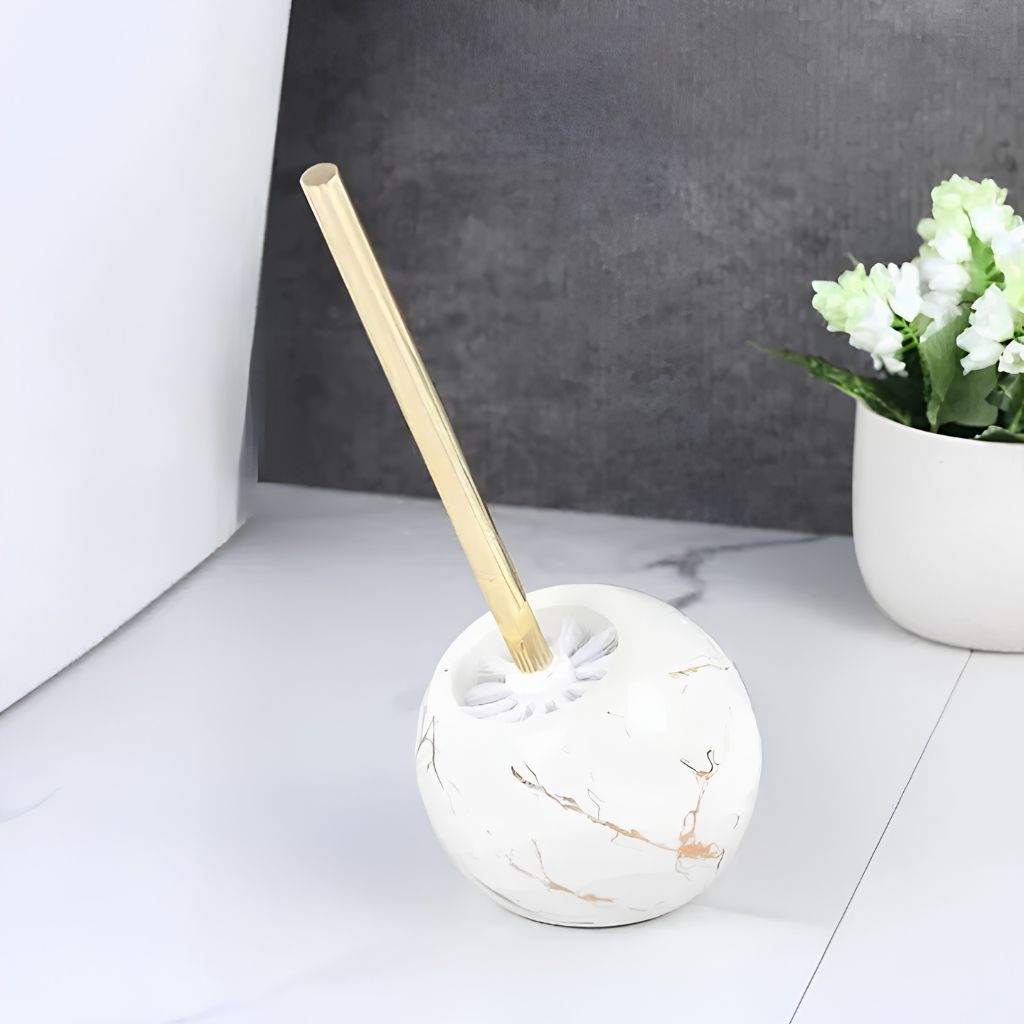Marble Toilet Brush and Holder - Tegulane Global