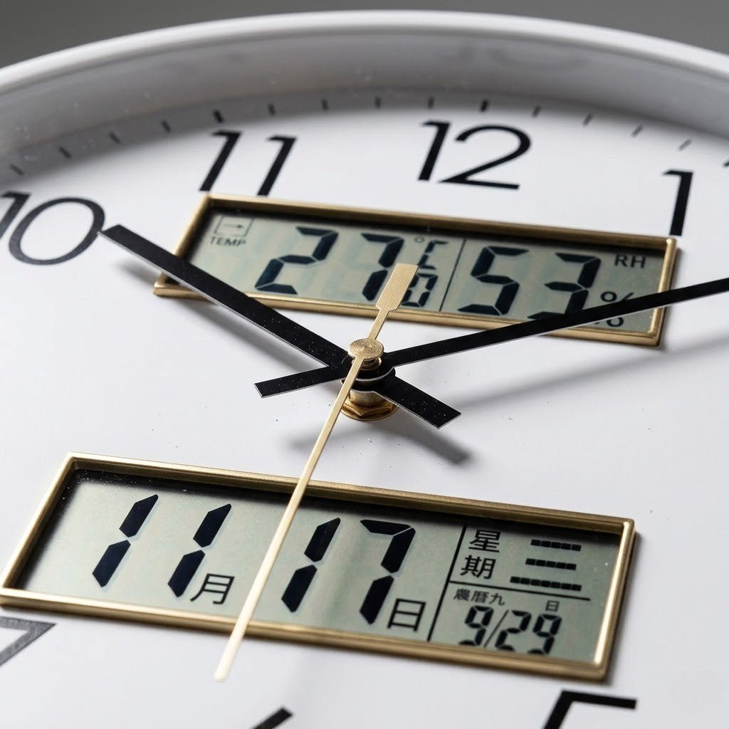 MetroSense 3-in-1 Quiet Wall Clock with Calendar & Thermometer - Tegulane Global