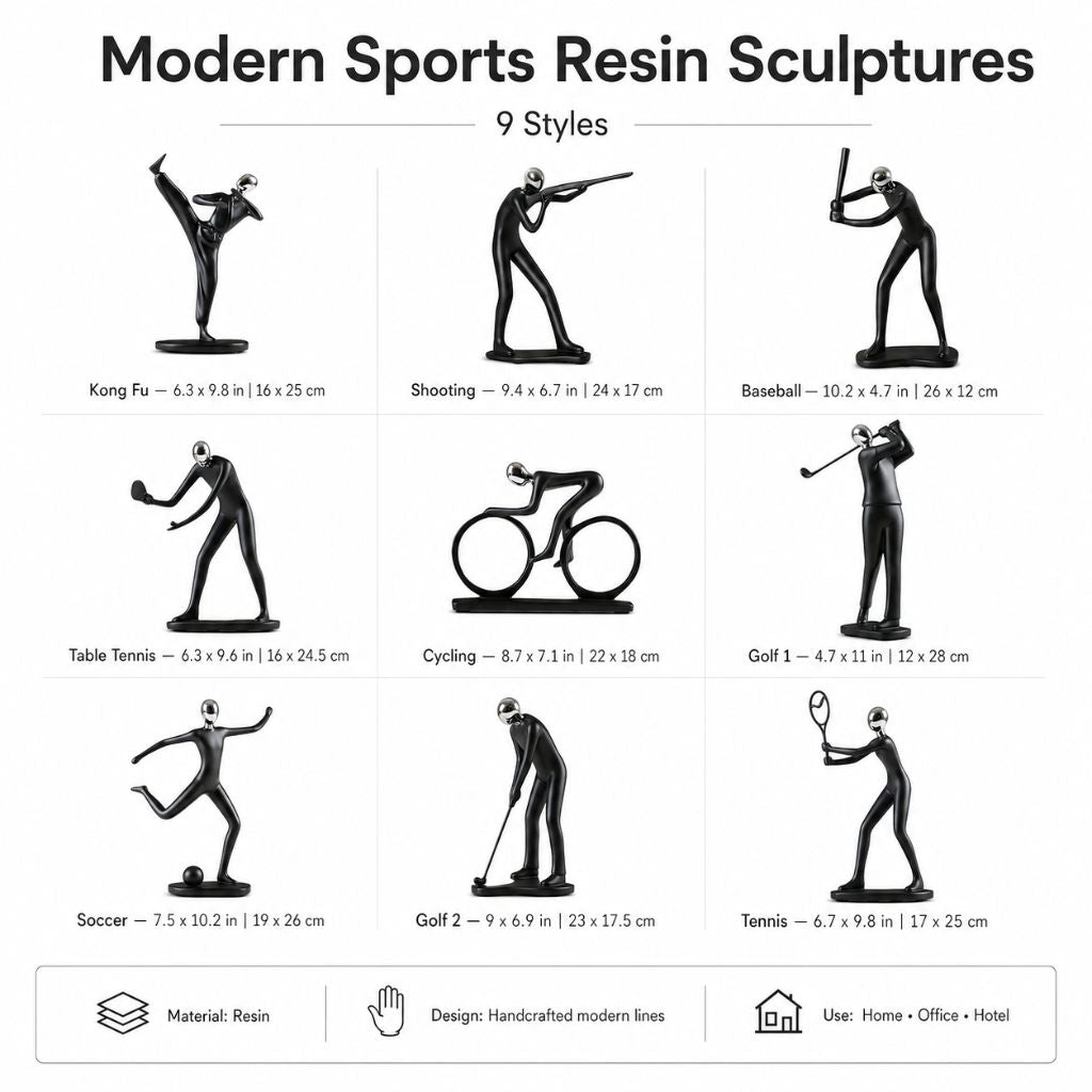 Modern Athletic Handcrafted Sports Sculpture - Tegulane Global